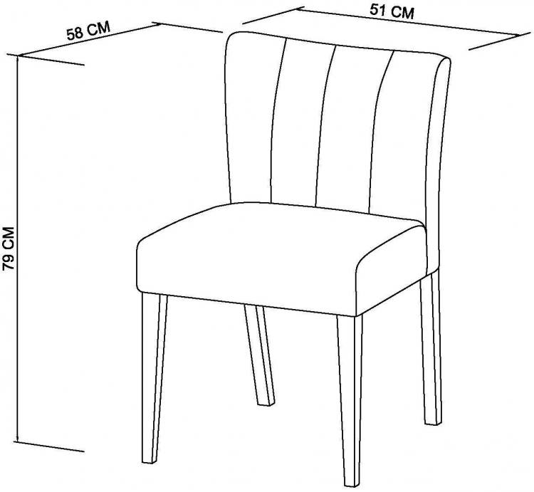 Measurements for the Bentley Designs Turin Dark Oak Low Back Uph Chair