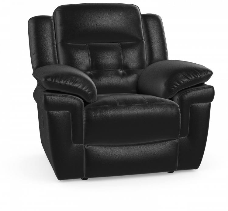 Chair shown in Mezzo Ebony leather  