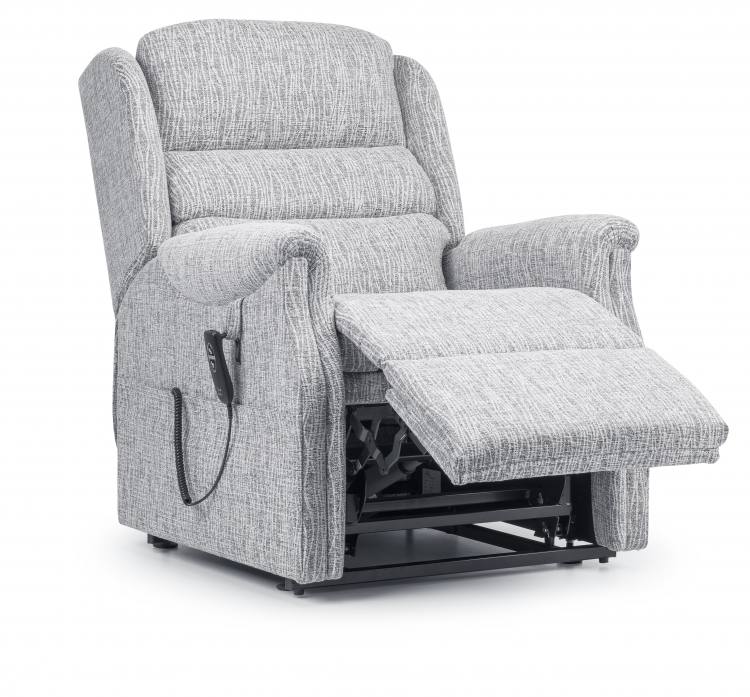 Chair shown in Alexandra Park Ripple Steel fabric 