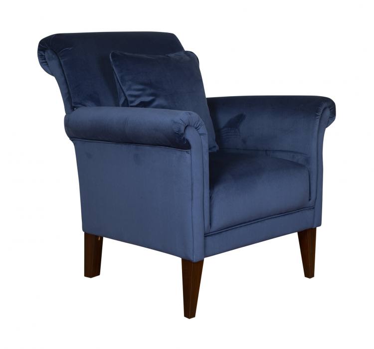 Pictured in Festival Royal Blue with Antique Dark legs 
