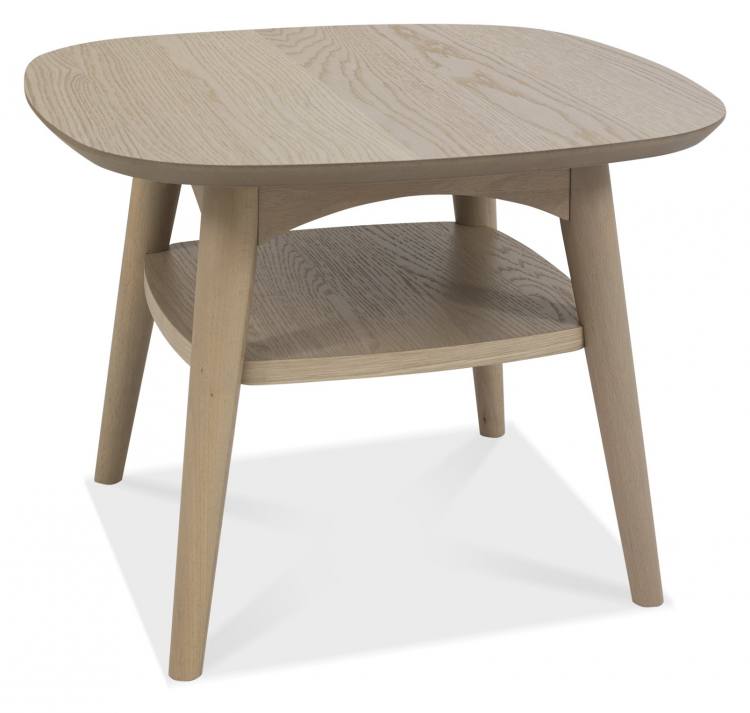 Bentley Designs Dansk Scandi Oak Lamp Table with Shelf 