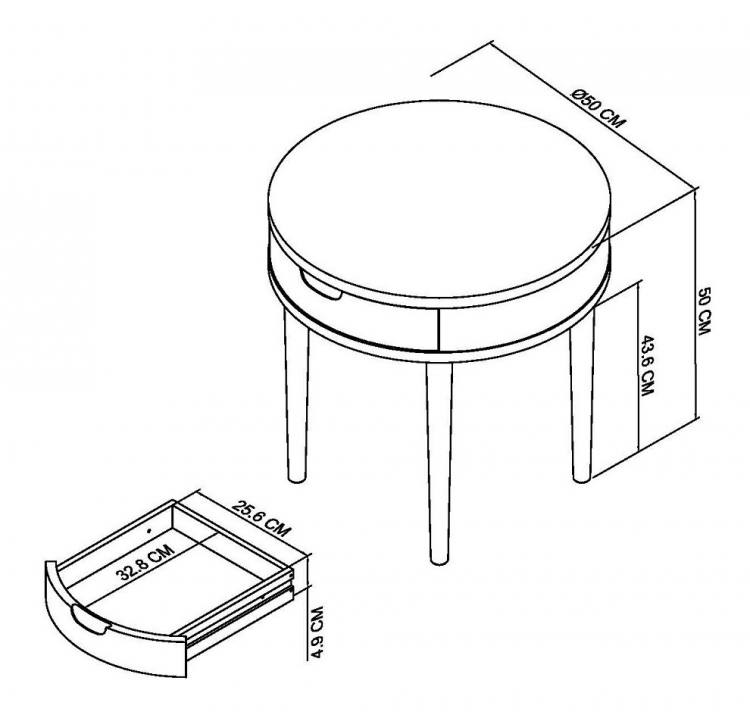 Bentley Designs Dansk Scandi Oak Lamp Table With Drawer Measurements