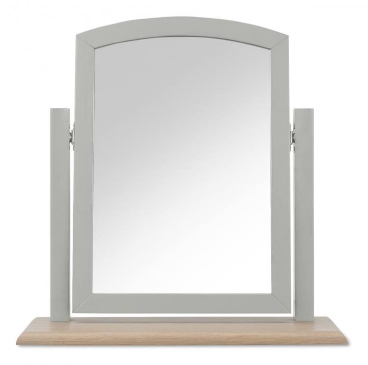 Whitby Scandi Oak & Warm Grey Vanity Mirror Front Facing View