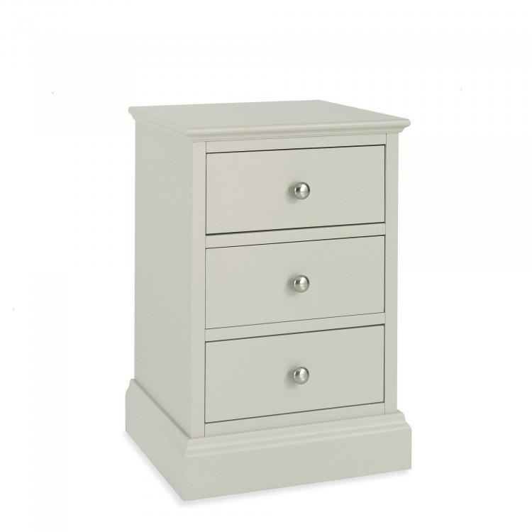 Bentley Designs - Ashby Soft Grey 3 Drawer Bedside Chest