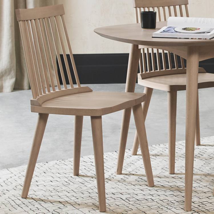 Bentley Designs Dansk Scandi Oak Spindle Chair -Scandi Oak on Display