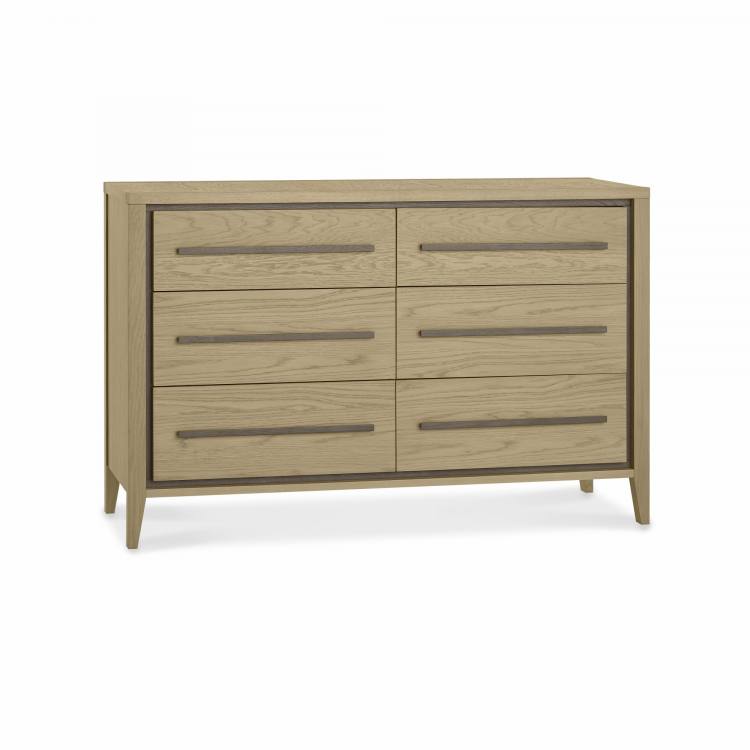 Bentley Designs Rimini Aged Oak & Weathered Oak 6 Drawer Chest  