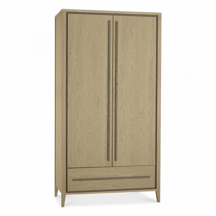 Bentley Designs Rimini Aged Oak & Weathered Oak Double Wardrobe