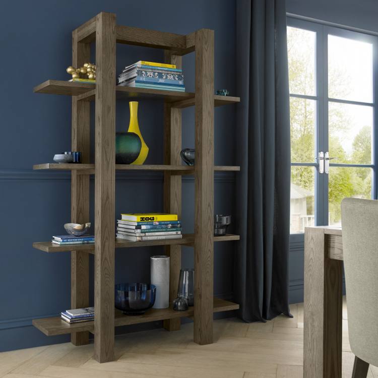 The Bentley Designs Turin Dark Oak Open Shelf Unit  on Display