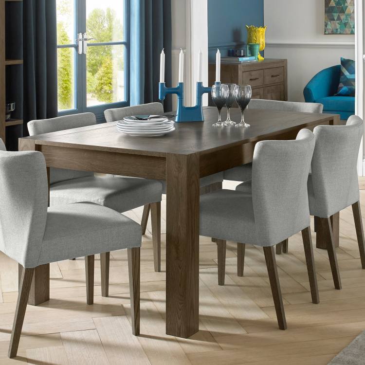 The Bentley Designs Turin Dark Oak Medium End Extension Table on Display 