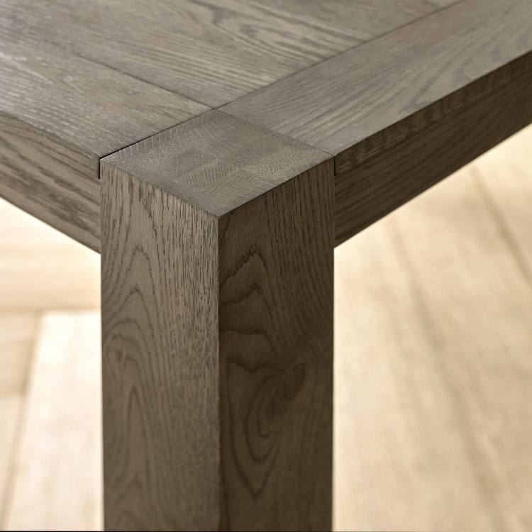 Close Up of the Bentley Designs Turin Dark Oak Medium End Extension Table 