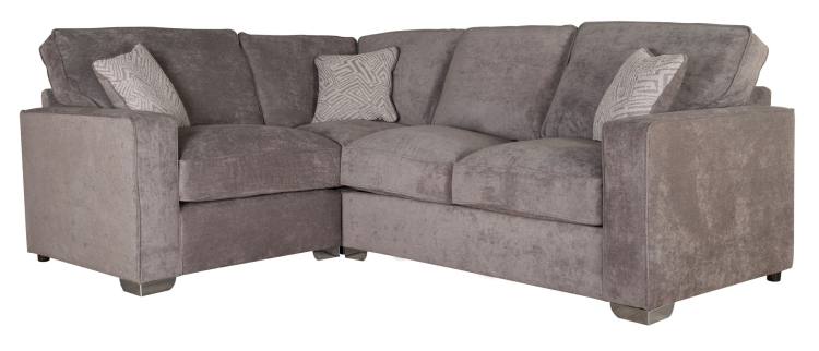 Corner group shown in fabric Kingston Grey - scatters included 