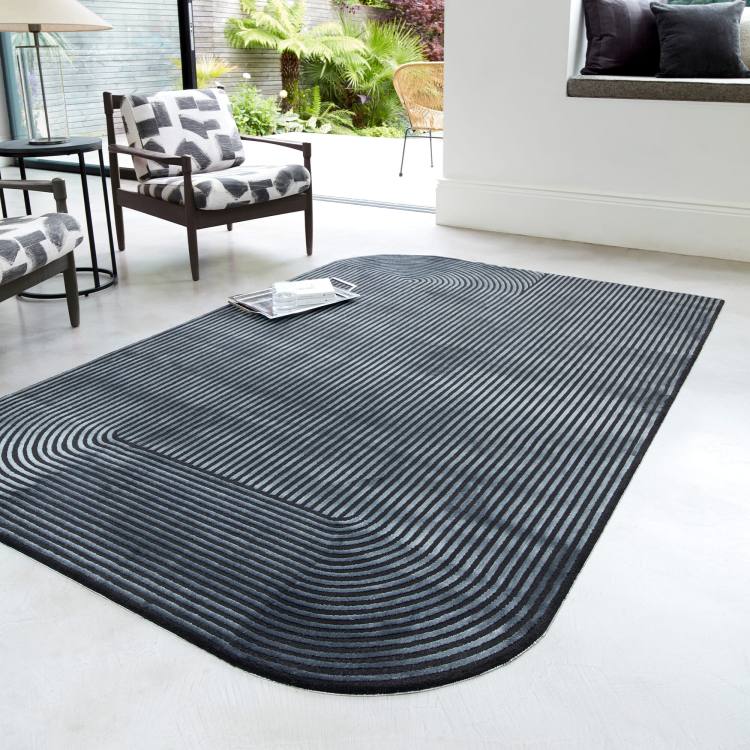 Stamford Geometric Charcoal Rug