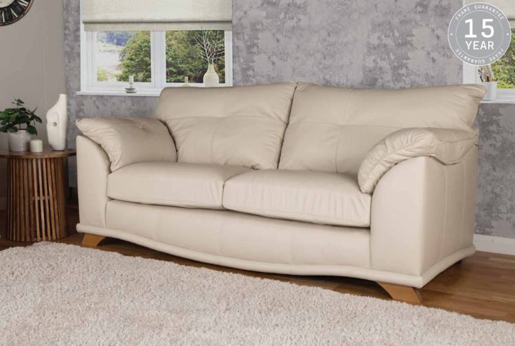 Buoyant Nikki 3 seater sofa shown in Puglia Ice leather 