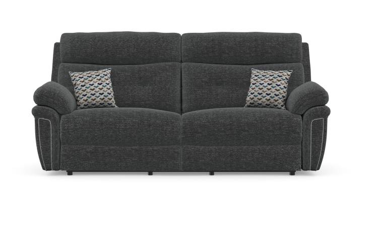 Baxter 3 seater sofa shown in Iona Black fabric 