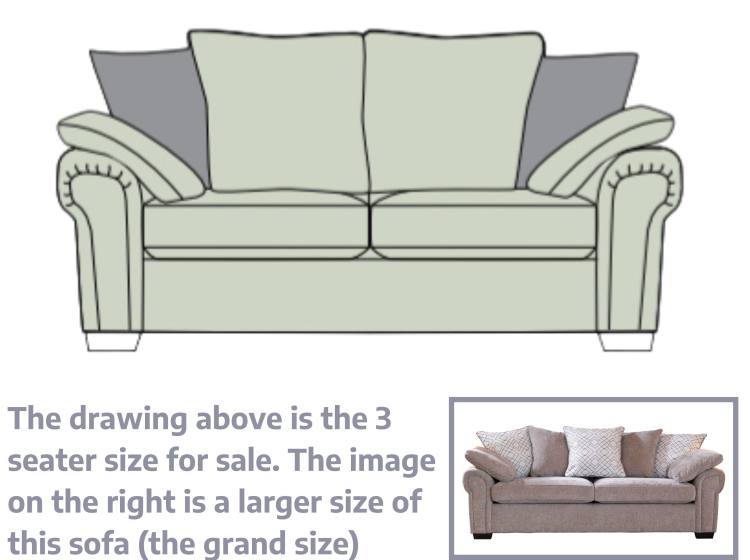 Alstons Alpine 3 seater pillow back sofa