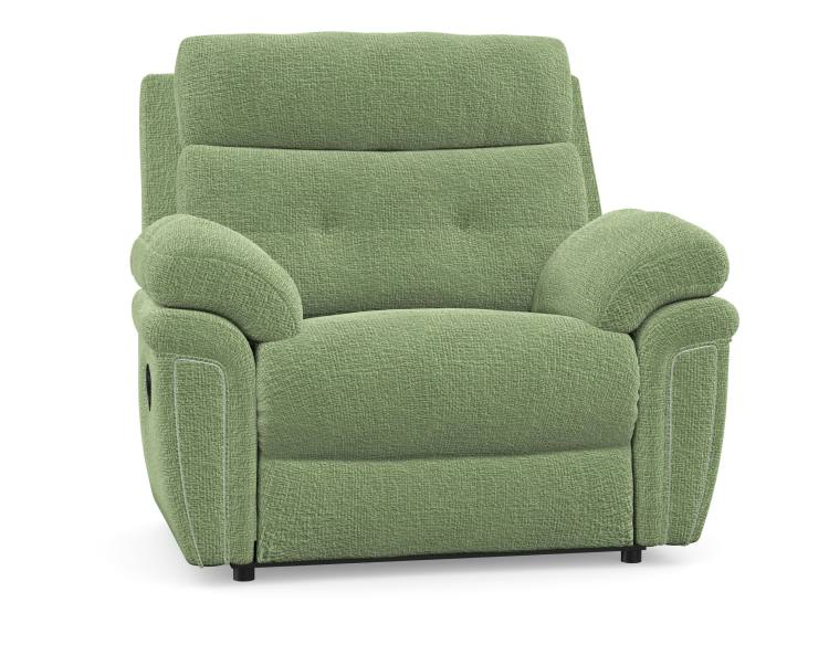 Lazboy Baxter Power Recliner Chair in Chunki Sage fabric 