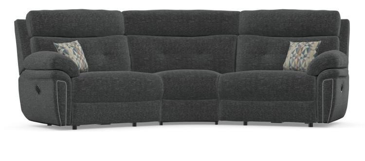 Baxter 3 seater curved corner power sofa 