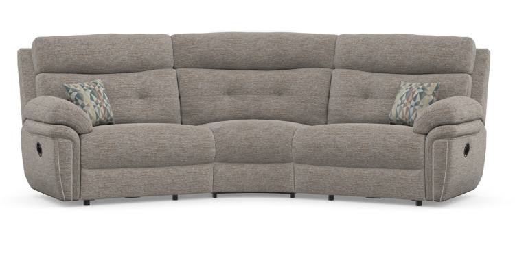 Baxter 3 seater curved power sofa with powered head tilt & lumbar support 