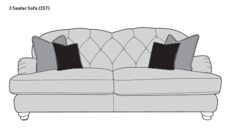 Buoyant Dumpling 3 seater sofa with scatters 