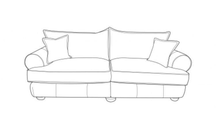 Modular sofa with 2 scatter cushions 
