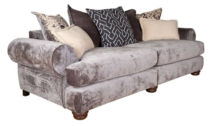 Angled view of sofa 