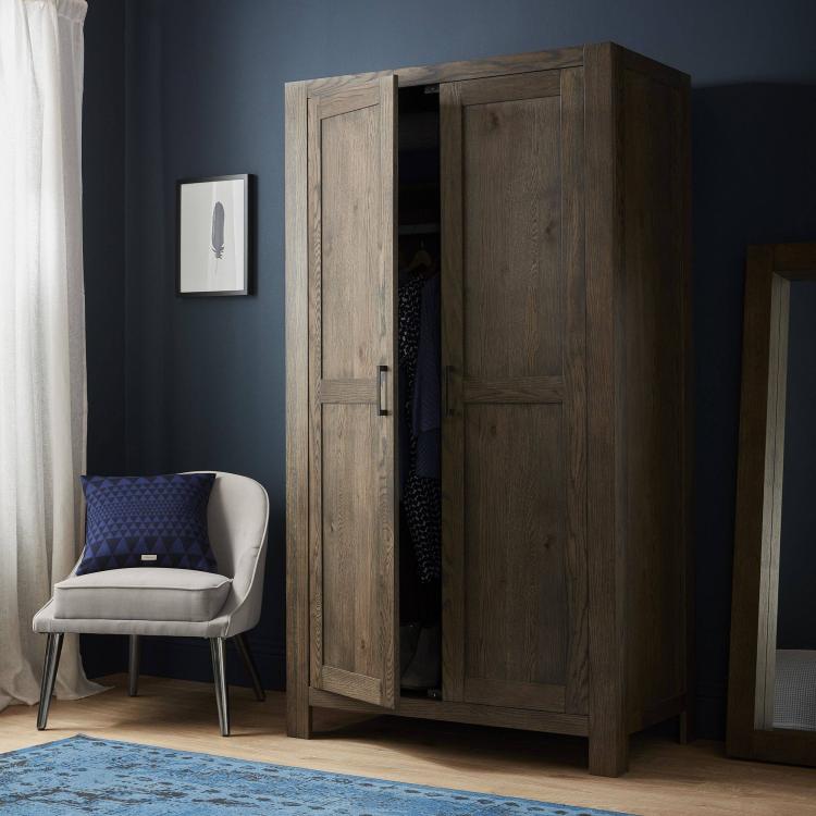 Bentley Designs Turin Double Wardrobe - Dark Oak