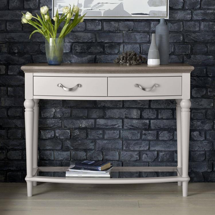 Bentley Designs Montreux Grey Washed Oak & Soft Grey Console Table