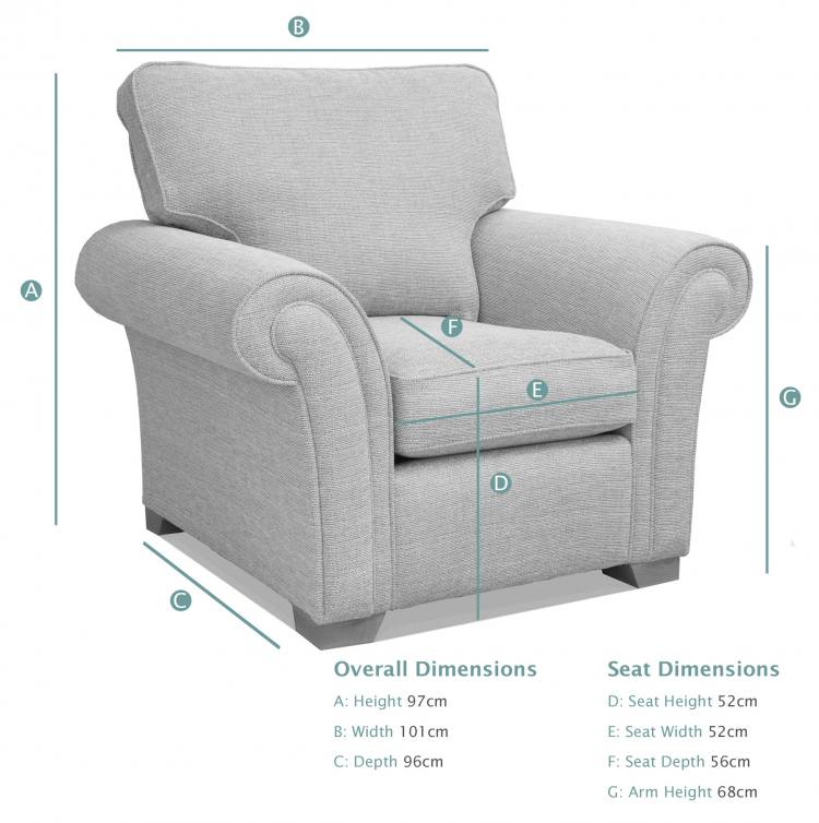 Alstons Lancaster Standard Chair dimensions