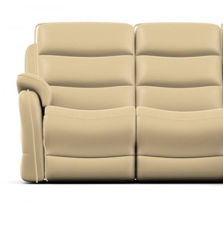 La-z-boy Anderson Modular 2 seater static arm unit shown in Dolce Cream leather 