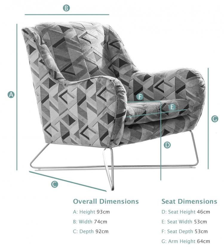 Alstons Fairmont Whislter Accent Chair dimensions