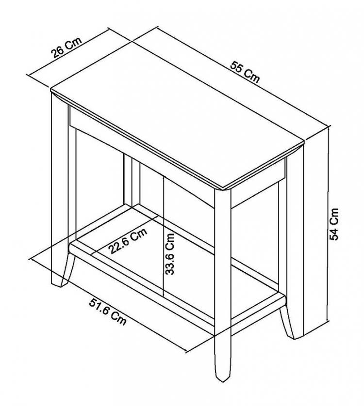 Bentley Designs - Bergen Oak Side Table 8101-03