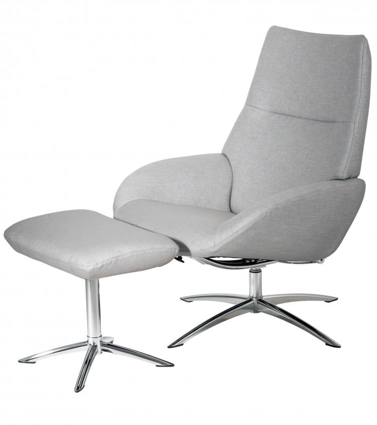 Kebe Lotus Swivel Chair in Lido Light Grey 