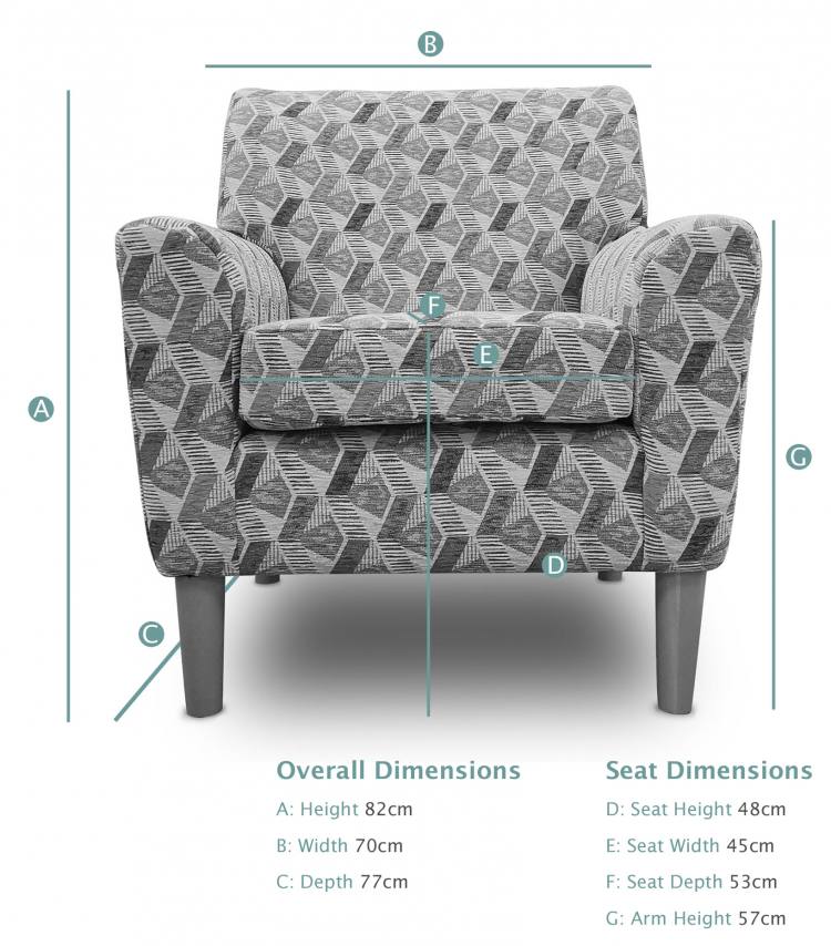 GFA Darcy Accent Chair dimensions