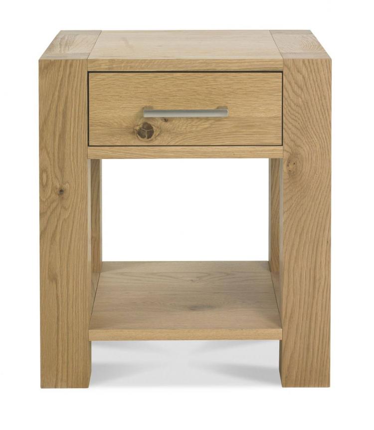 Bentley Designs - Turin Light Oak Lamp Table with Drawer