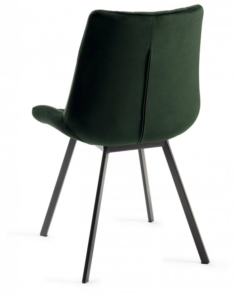 View of the Back of The Bentley Designs Fontana Green Velvet Fabric Chair 