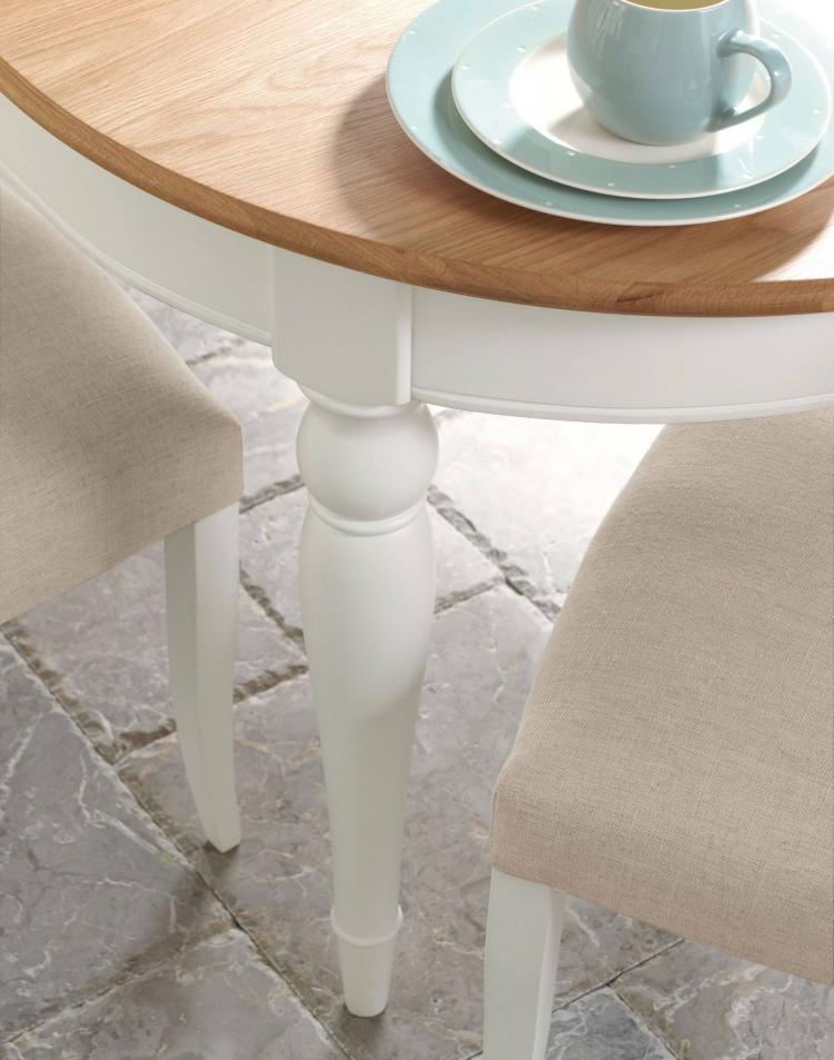 Bentley Designs Two Tone 4-6 Extension Dining Table