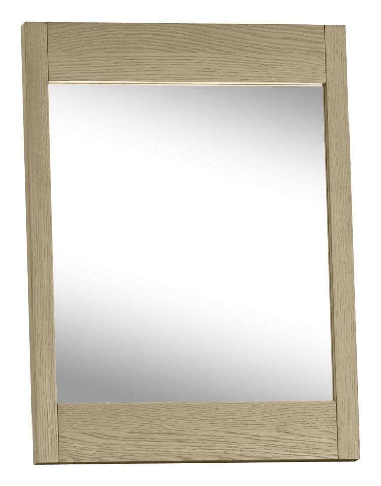 Bentley Designs Rimini Aged Oak & Weathered Oak Vanity Mirror Angled Look