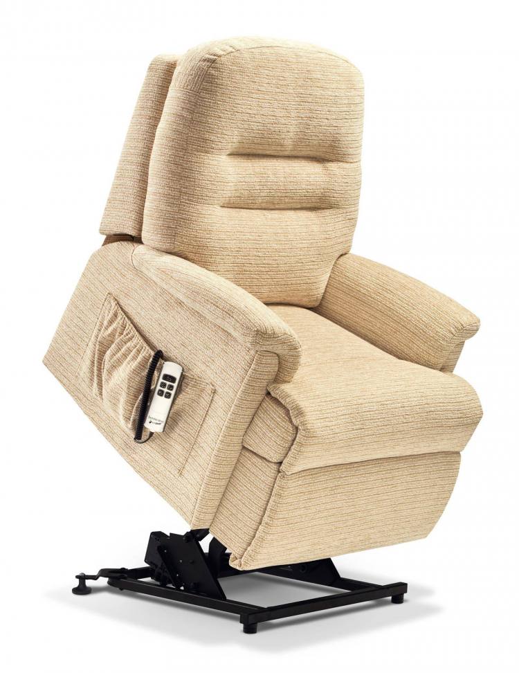Sherborne Beaumont Riser Recliner chair shown in a partly raised position 