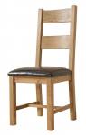 Telford Oak PU Dining Chairs - Pair